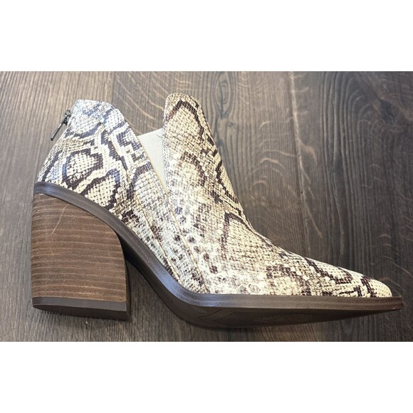Vince Camuto 11 /43 Gradina Snake Reptile Ankle Boots Rodeo Cowgirl Exotic Gypsy - Picture 8 of 10